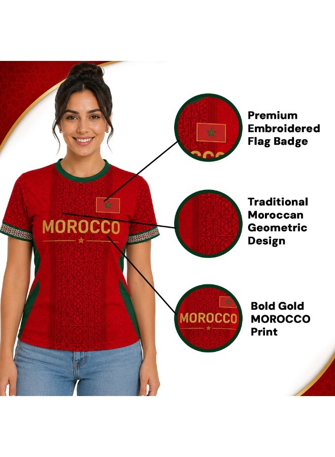 PRINTSHOP4ME Morocco Women's Premium Jersey | Dry-Fit Soccer T-Shirt | Casual Sports Wear - Image 5