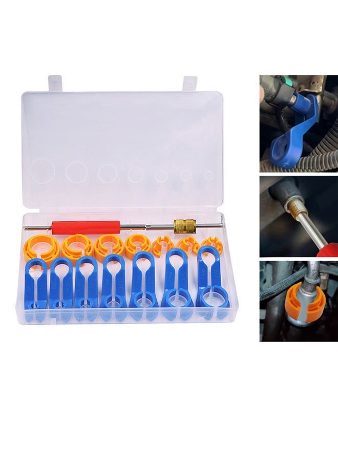 Car Fuel Line Disconnect Removal Tool With Valve Core Remover Tool Kit Compatible With Most Ford/GM/Chrysler/Mazda For AC Fuel Line And Transmission Oil Cooler Line - Image 1