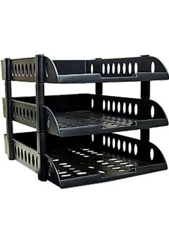 Deluxe Deluxe 3-Tier Folding File Tray US-3033 - Black pc  - Image 2