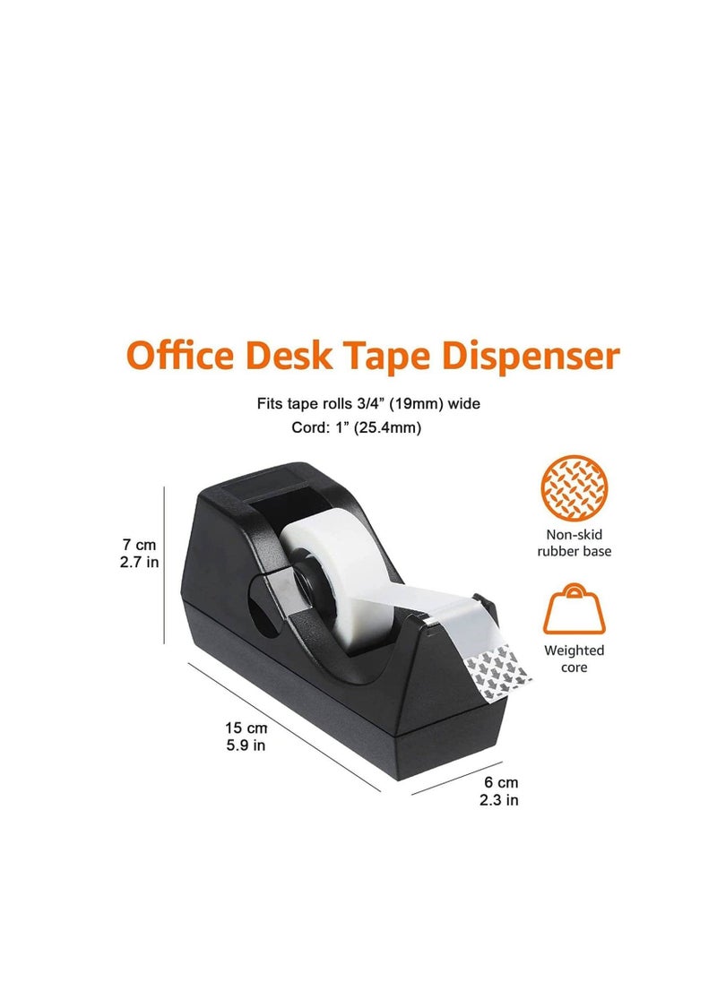 MARKQ Desk Tape Dispenser, Non-Skid Base Tape Roll Dispenser for School, Home, Office  - Image 2
