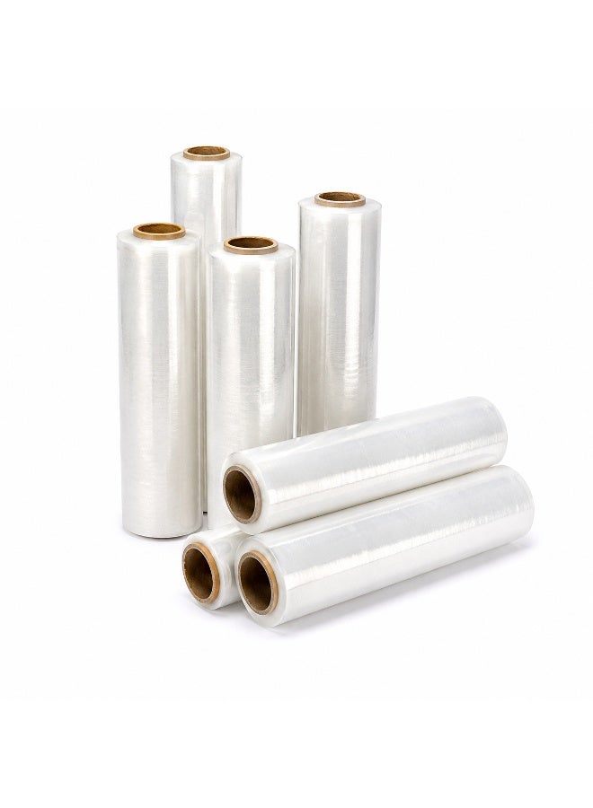 6 Roll Clear Stretch Film, 500mm Heavy Duty Plastic Shrink Wrap for Pallet Packing, Moving & Packaging, 6 Roll Clear Stretch Film, 500mm Heavy Duty Plastic Shrink Wrap for Pallet Packing, Moving & Packaging, 6 Rolls] Clear Stretch Film Wrap - 500mm Heavy Duty Plastic Shrink Wrap for Pallet Wrap, Packing, Moving and Packaging - Cling Wrap - Image 1
