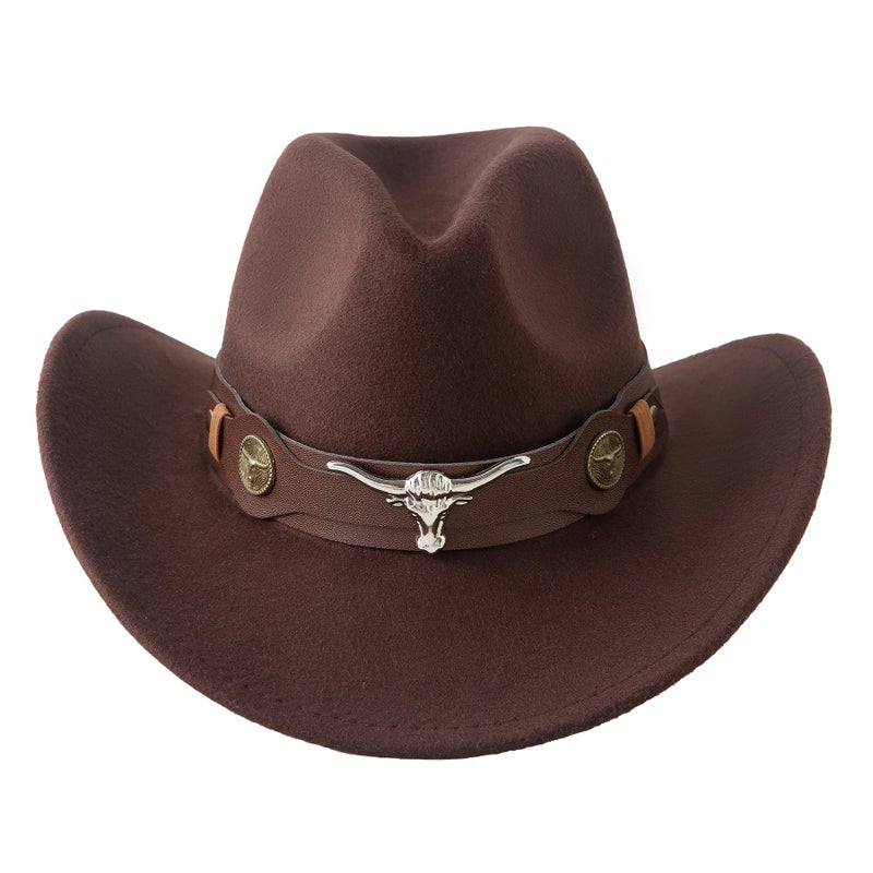 Jastore Toddler Baby Boys Cowboy Hat Western Hat for Baby Girl Cowgirl Hat for Kids(US, Age, 1 Year, 3 Years, Coffee) - Image 3