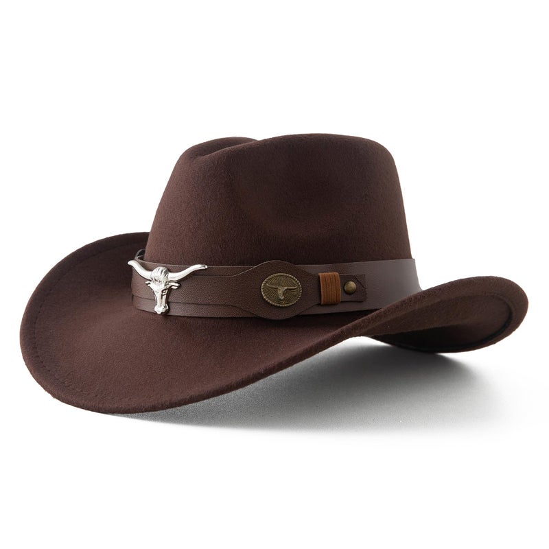 Jastore Toddler Baby Boys Cowboy Hat Western Hat for Baby Girl Cowgirl Hat for Kids(US, Age, 1 Year, 3 Years, Coffee) - Image 2