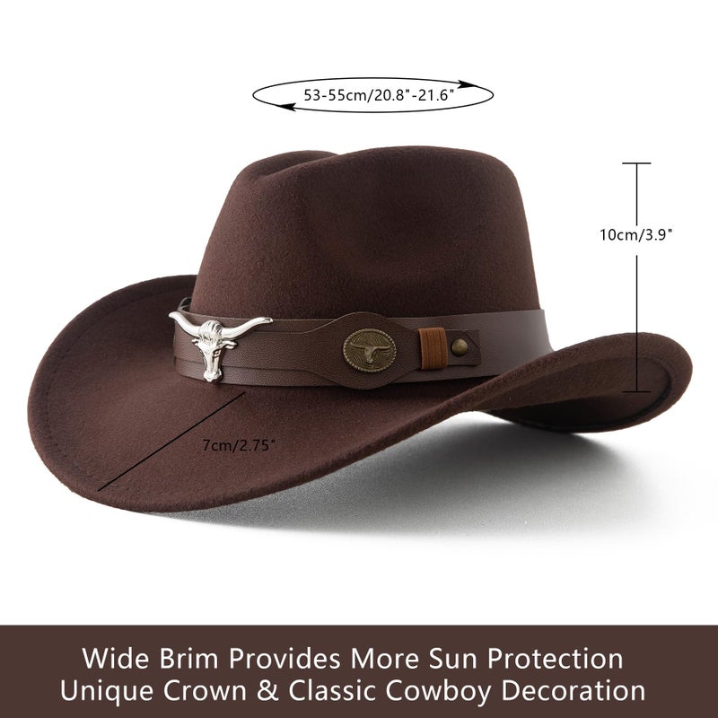 Jastore Toddler Baby Boys Cowboy Hat Western Hat for Baby Girl Cowgirl Hat for Kids(US, Age, 1 Year, 3 Years, Coffee) - Image 4