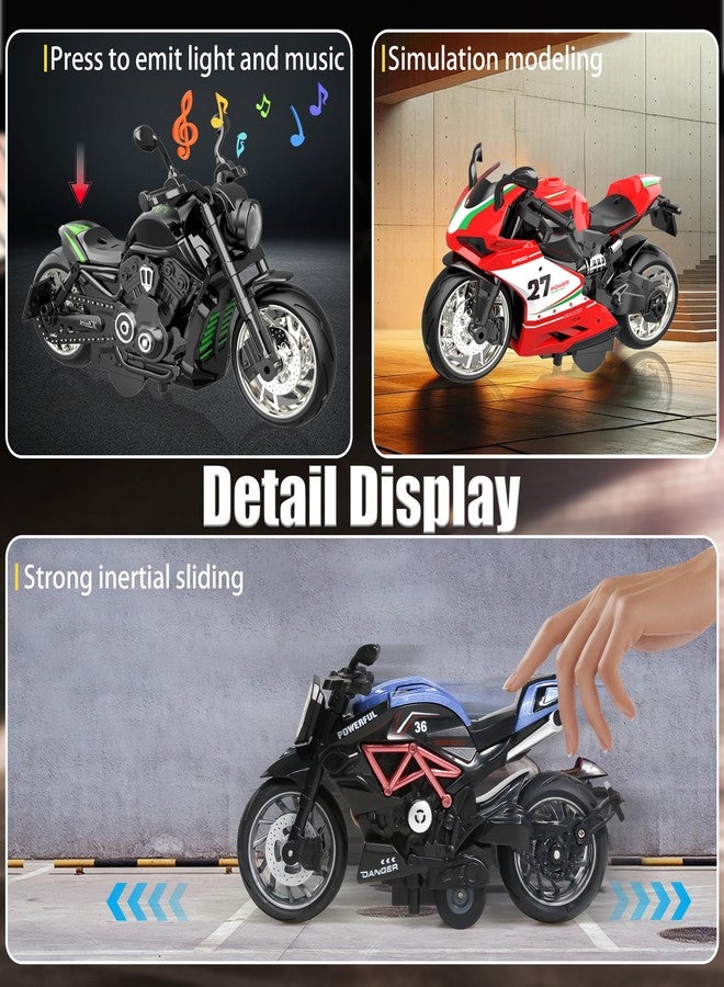 MLcnleS Alloy Metal Motorcycle Model Toy - 1/12 Scale 4in1 Diecast Mini Motor Set for Racing & Collection, Gift for Men, Kids & Motor Cycle Enthusiasts - Image 5