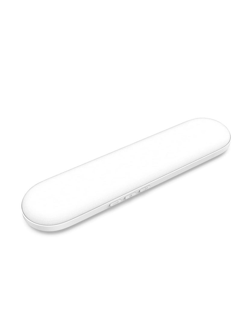 Captaintech - Pillow Speaker Bone Conduction Stereo Bluetooth Wireless Music Sleep Headphones Insomnia White Noise Machine for Side Sleepers Adults and Baby Compatible with iOS/Android/Windows (White) - Image 1