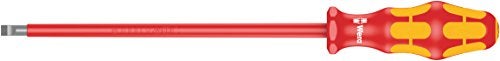 Wera 05006126001 Kraftform Plus VDE 160i Slotted Insulated Screwdriver Lasertip 65mm Head 8 Blade Length - Image 1