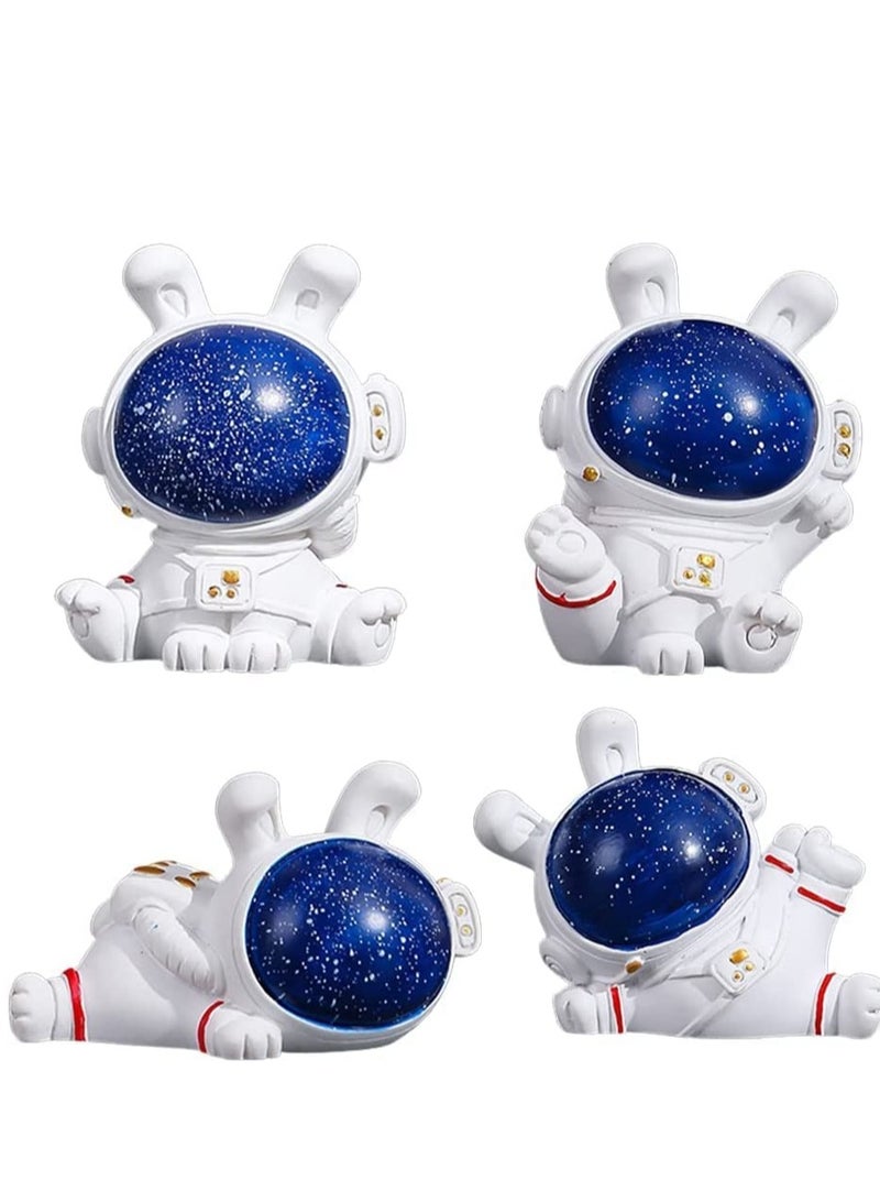 SYOSI 4 PCS Astronaut Figures Cake Toppers Spaceman Desktop Decoration Space Theme Birthday Party Cake Decorations Astronaut Ornaments for Boys Girls Kids Birthday Party Baby Shower Home Decors - Image 1