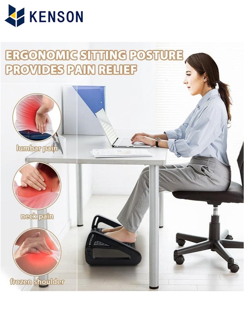 كِينْسُون مسند قدم قابل للتعديل, كرسي قدم مريح لمكتب تحت المكتب ، تحت مكتب مسند القدمين مع بكرة تدليك القدم, كرسي مسند للقدمين لمسند الساق - Image 4