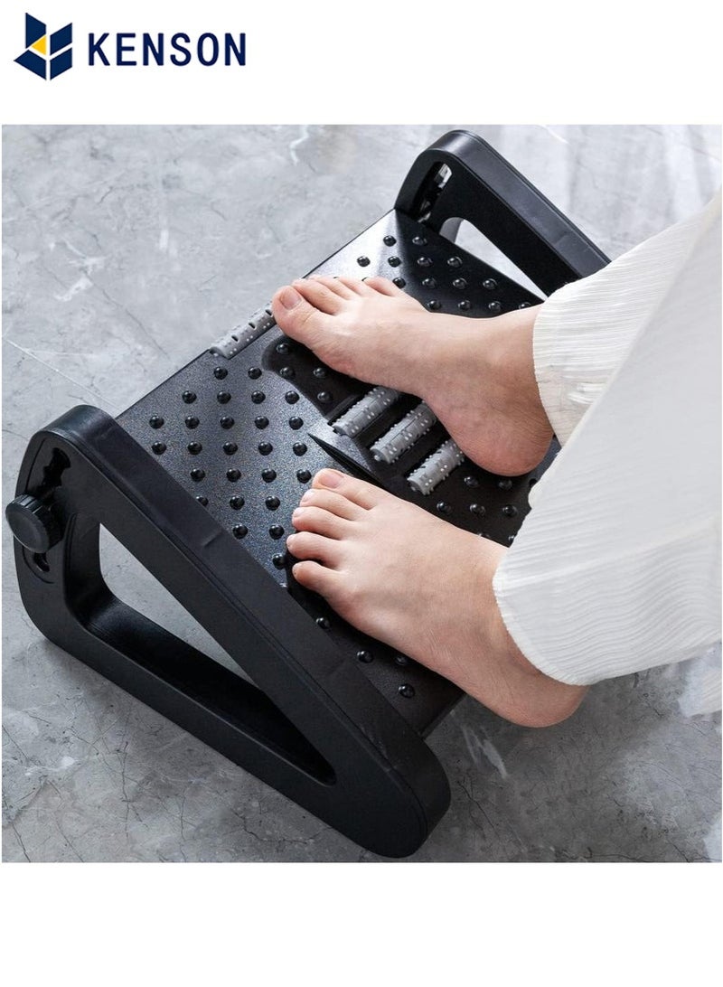 كِينْسُون مسند قدم قابل للتعديل, كرسي قدم مريح لمكتب تحت المكتب ، تحت مكتب مسند القدمين مع بكرة تدليك القدم, كرسي مسند للقدمين لمسند الساق - Image 1