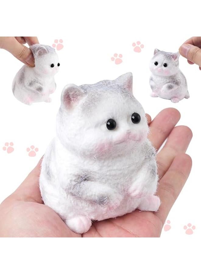 Cat Squishy Toy, Soft Cat Squeeze Toy Stress Relief Squishy Cat Toy, Funny Gifts for Kids & Adults, School Events Party Favors