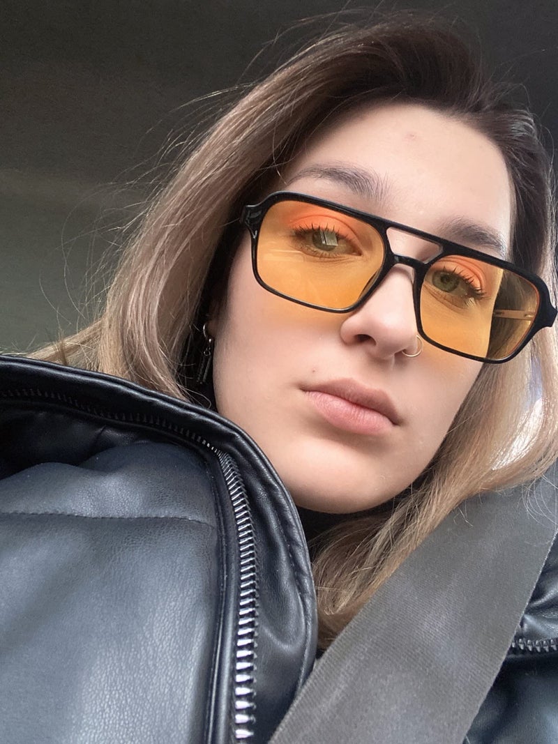 FEISEDY FEISEDY Vintage Square 70s Flat Aviator Sunglasses Women Men Metal Design Shades B2752  - Image 3