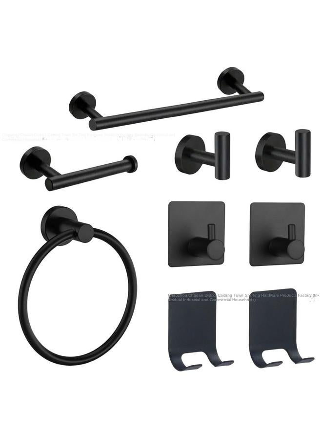 الأزرق جي دبليو مجموعة الحمامات المصنوعة من الفولاذ المقاوم للصدأ مجموعة ملحقات الحمام مجموعة كاملة من قضبان المناشف ومجموعة الأنابيب المستديرة بقعة - Image 1