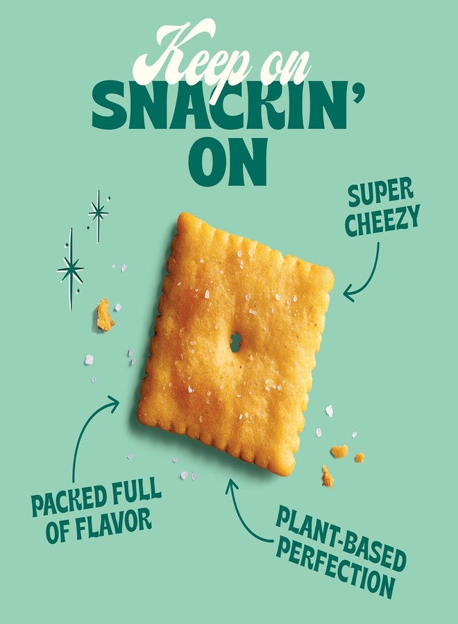 Back to Nature Cheezy Square Crackers, Non-GMO, Plant-Based Cheese Flavored Snack Cracker, Made with Wheat Flour, 5 oz Box - Image 3