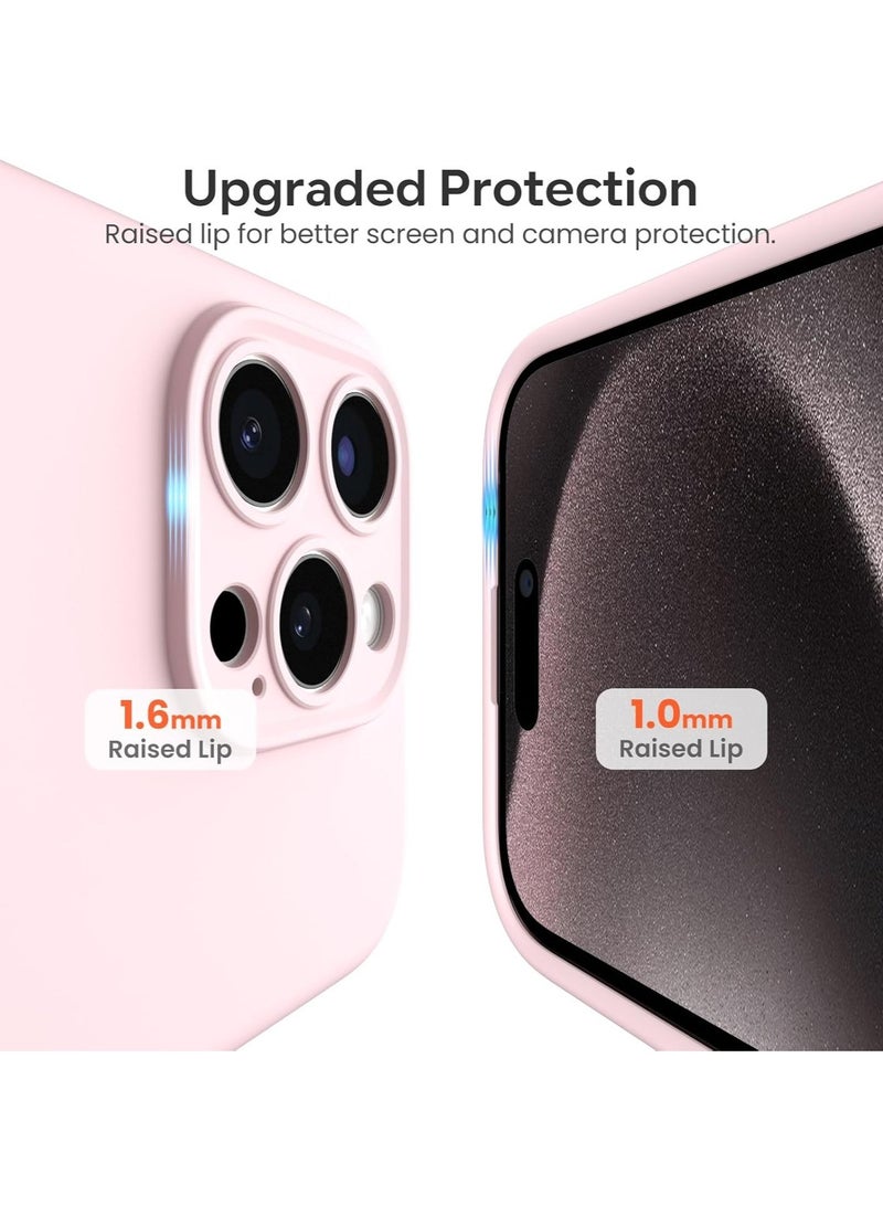 ELTRAZONE iPhone 15 Pro Max Case (6.7") – Pale Rosette, Silky-Soft Touch Liquid Silicone, Shockproof Rubber, Includes Screen Protector - Image 4