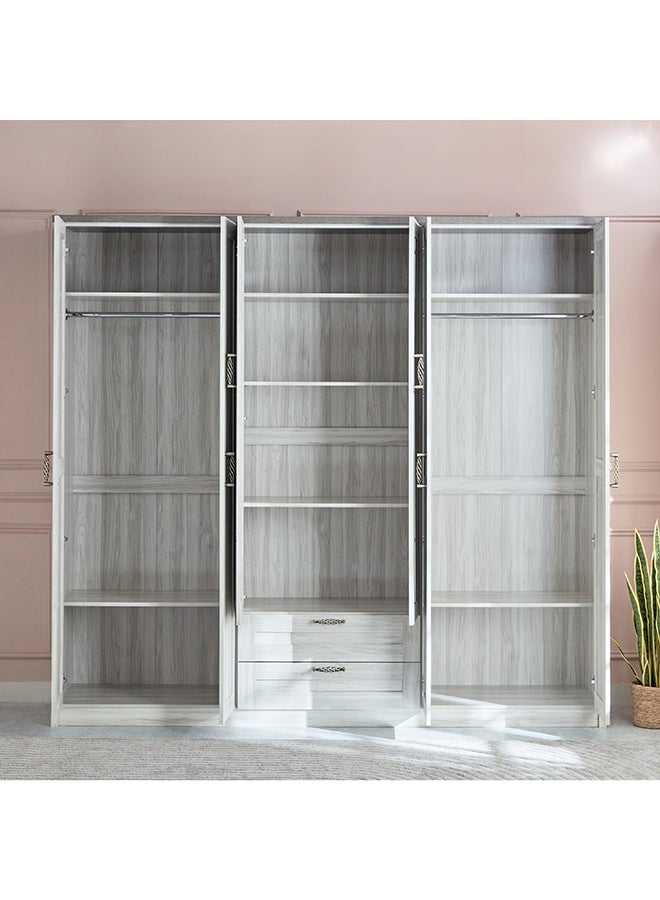 Home Box Angelic 6-Door Wardrobe with 2 Drawers 55 x 220 x 240 cm - Image 4