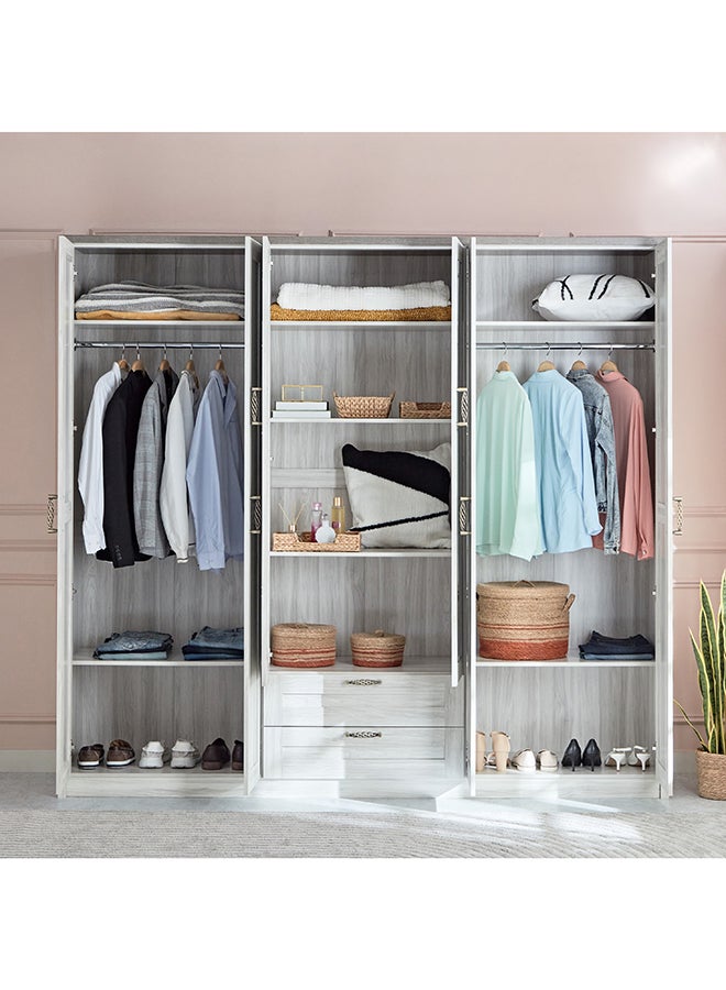 Home Box Angelic 6-Door Wardrobe with 2 Drawers 55 x 220 x 240 cm - Image 3