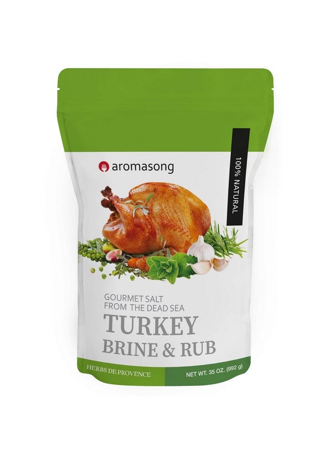 Aromasong Turkey Brine - 100% Natural - 2 LB - For Wet & Dry Brining. (Herbs De Provence seasoning) for Whole, Smoked, Oven-Roasted or Fried Turkey - Made in USA - Image 1