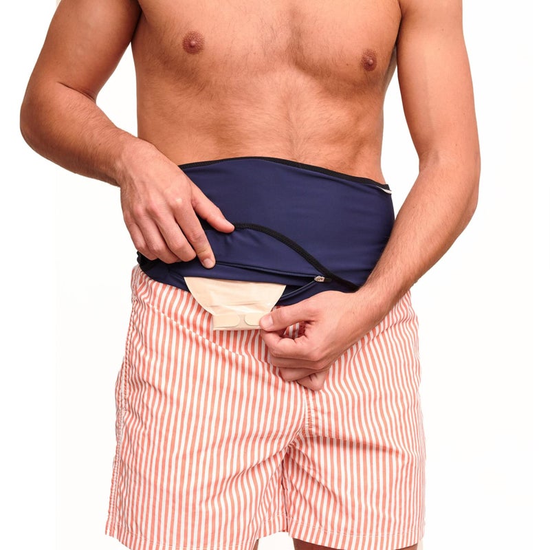 SIIL Ostomy Belt Blue for abdomen Colostomy Ileostomy or Urostomy Ostomy Bag Covers Swimming Sports Stoma Support Belt XXL - Image 3