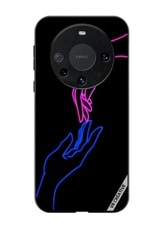 Protective Case Cover For Huawei Mate 60 Pro Plus Hands In Neon Lights Design Multicolour