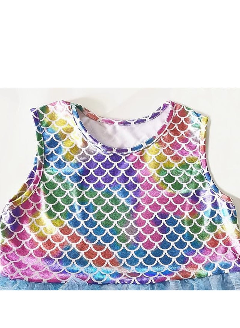 GROWSTEADY Girls Dresses for Summer Short Sleeve Kid Clothes Party  - Image 2