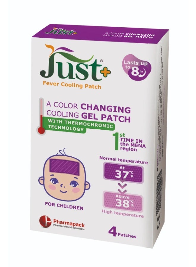 Just Fever Cooling Patch For Children
 With Thermometer Technology 4 patches - Image 1