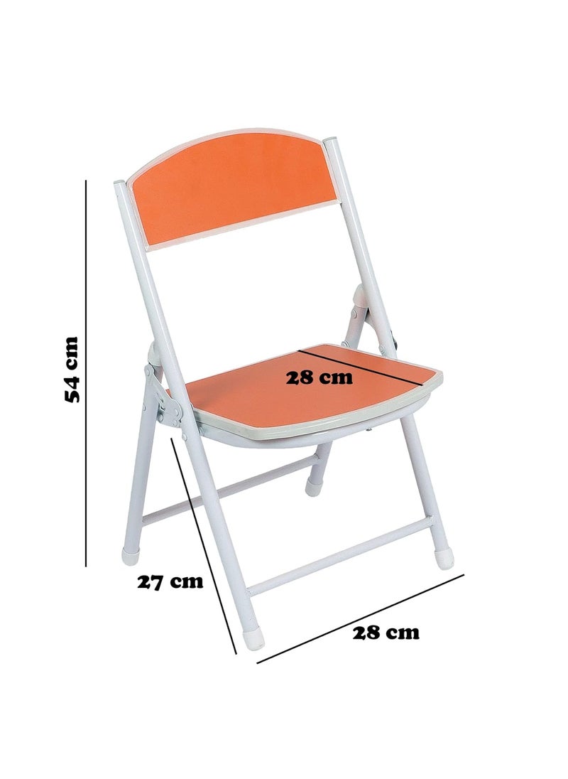 The Tickle Toe The Tickle Toe Foldable Chair for Kids Folding Chair for Boys Girls Wood Plywood28L x 28W x 54H cm Age 25 YearsOrange  - Image 2
