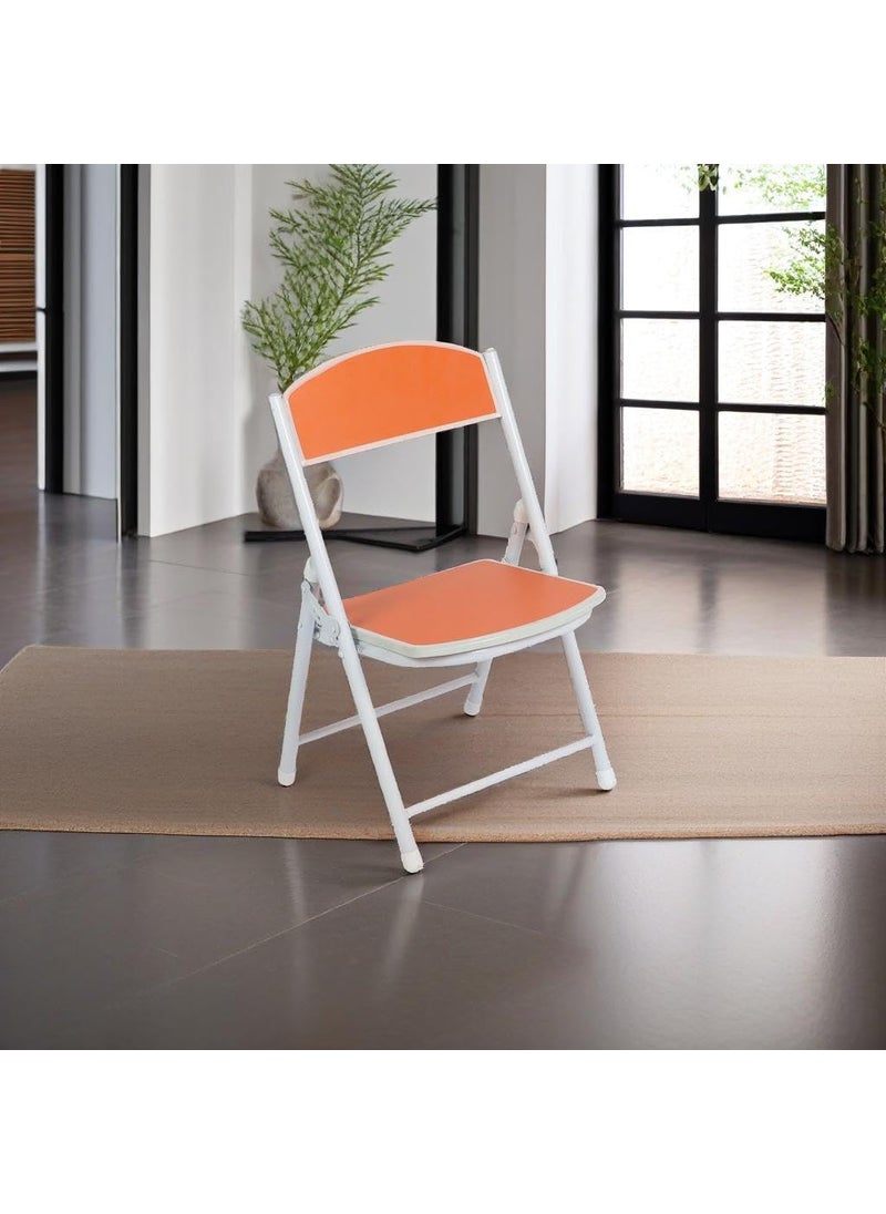 The Tickle Toe The Tickle Toe Foldable Chair for Kids Folding Chair for Boys Girls Wood Plywood28L x 28W x 54H cm Age 25 YearsOrange  - Image 1