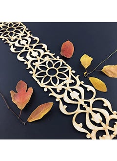 Haoser Haoser Corved Panel Geometric Wooden Panel MDF Jali for Wall Decoration for Your Amazing Home HBP3WDPNL1_Beige_15x74CM  - Image 2