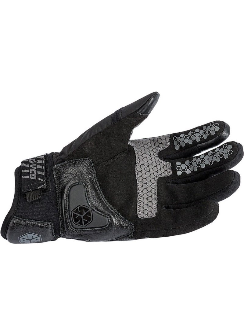 Ebakbak - Motorcycle Gloves Leather and Cordura Reflective Waterproof Special Inner Membrane Resistant Motor Gloves - Image 1