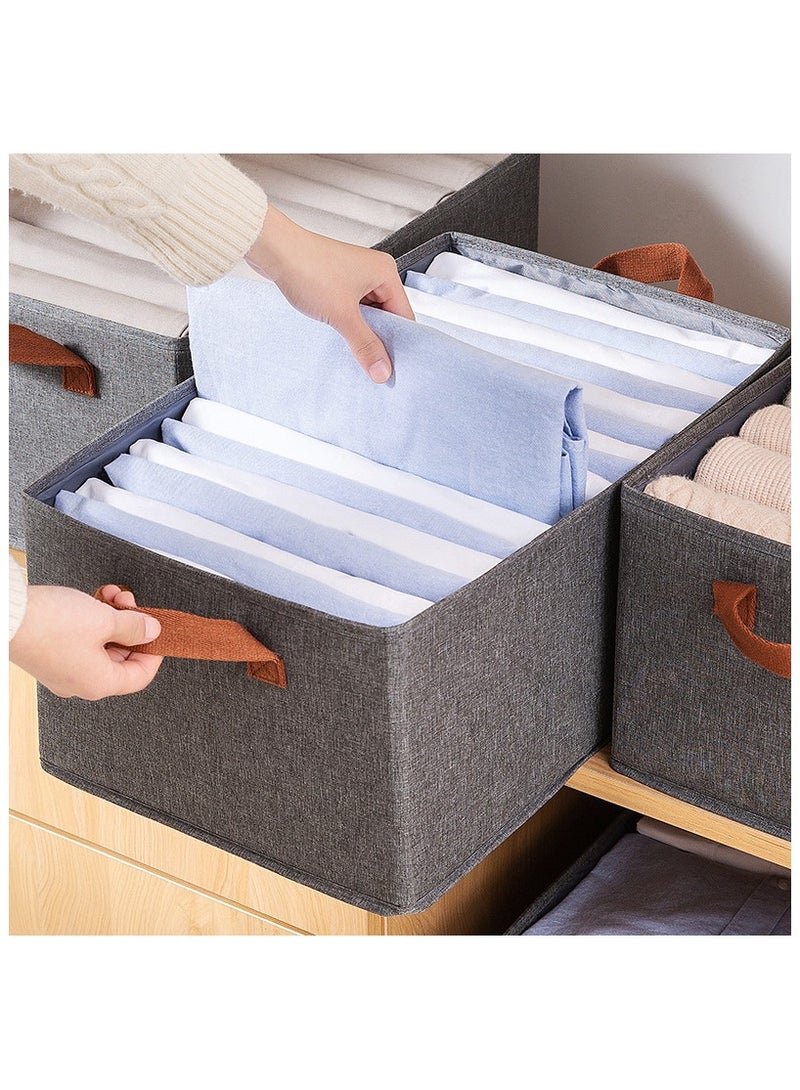 1PCS Foldable Closet Storage Organizer Bedroom Clothes Storage and Organization Box Closet Storage Box with Carrying Handles Thickened Steel Frame Toy Organizer Box for Clothes Wardrobe Home Bedroom  - Image 2