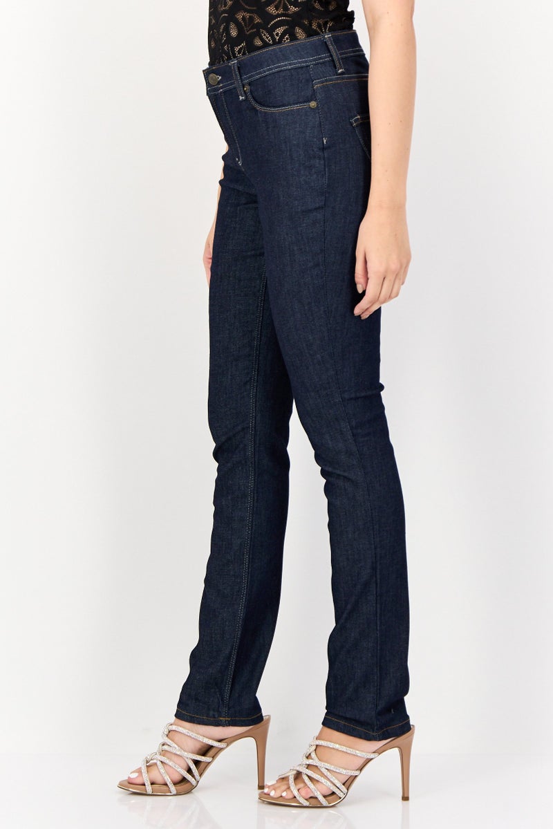 Robe Di Kappa Women Perfect Fit High Waist Washed Stretchable Denim, Navy - Image 2