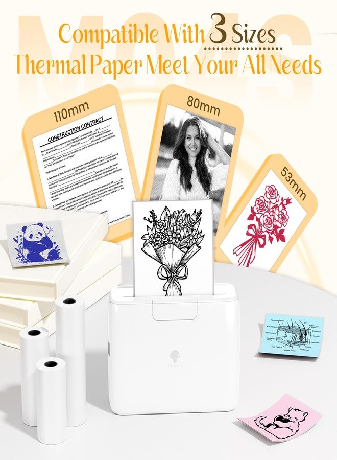 Phomemo M04S Bluetooth Portable Printer-Thermal Label Printer Mini Printer, Support 2/3/4 inch Printing Width, 300dpi, Great for Document, Notes, Sticker, Label - Image 2
