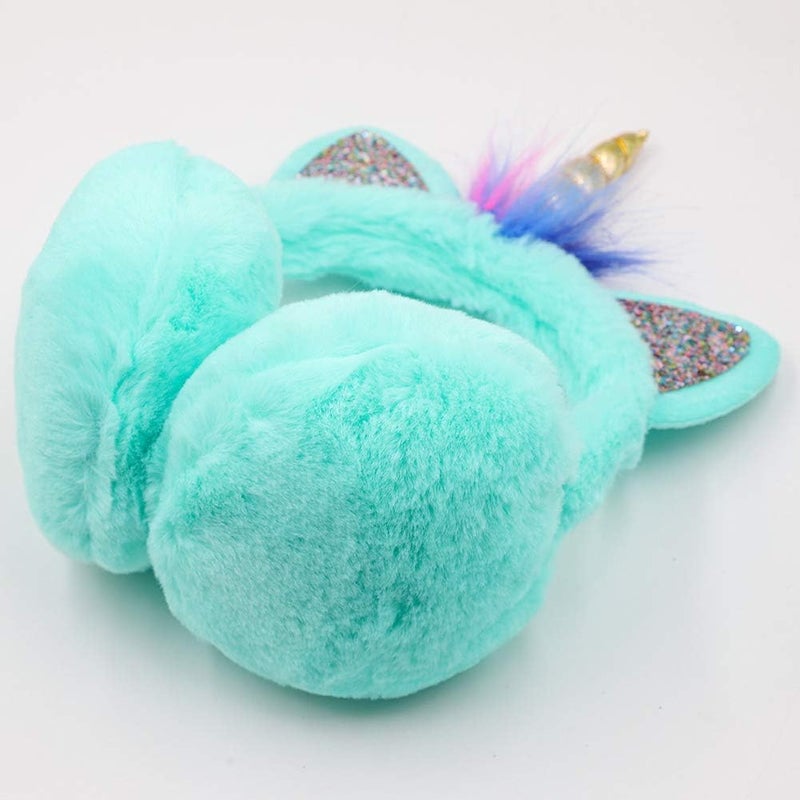 Ztl Unicorn Earmuffs for Girls Kids Women Soft Plush Ear Warmers Winter Ear Muffs - Image 5