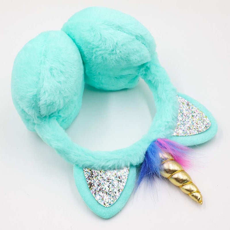 Ztl Unicorn Earmuffs for Girls Kids Women Soft Plush Ear Warmers Winter Ear Muffs - Image 4