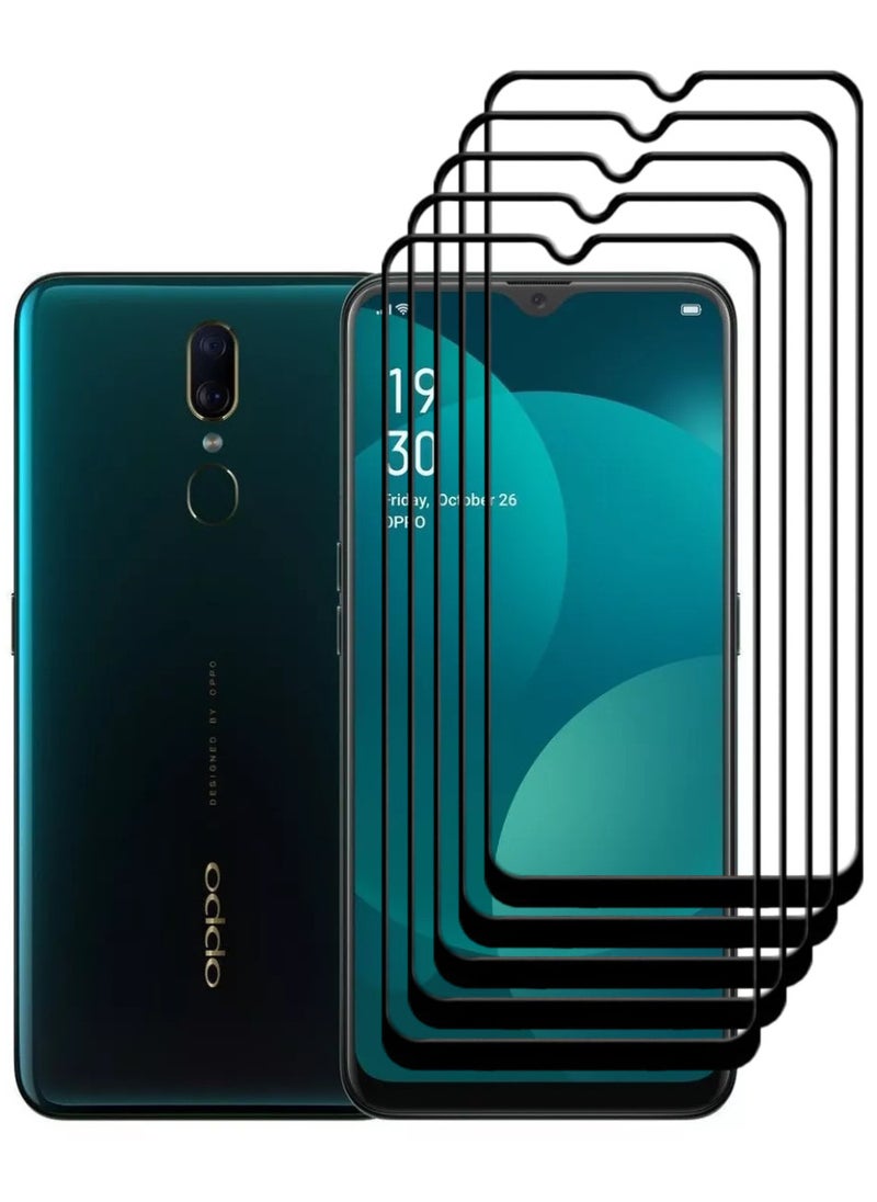 ACLIX 5 Pieces Antistatic ESD Dustproof Premium Quality High Definition Tempered Glass Screen Protector Designed For Oppo F11 - Image 1