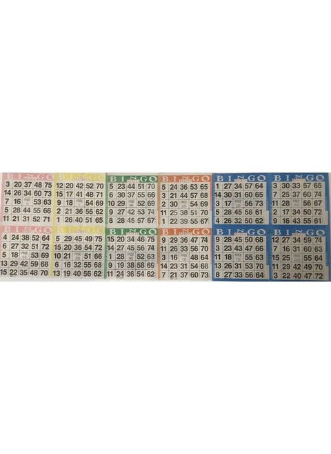 Bingo Paper Game Cards 4 Cards 5 Sheets 125 Books 8 Inch Square Size Disposable Sheet Made In Usa