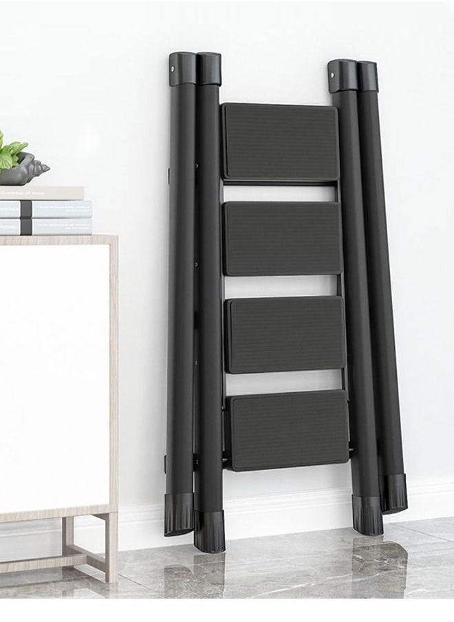 C&C Home - 4 Steps Multifunction Household Indoor Foldable Ladder and Storage Rack with Wide Anti-Slip Pedal Suitable for Kitchen Home and Living Room 39.5x62x99 cm - Image 1