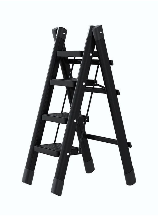 C&C Home - 4 Steps Multifunction Household Indoor Foldable Ladder and Storage Rack with Wide Anti-Slip Pedal Suitable for Kitchen Home and Living Room 39.5x62x99 cm - Image 1
