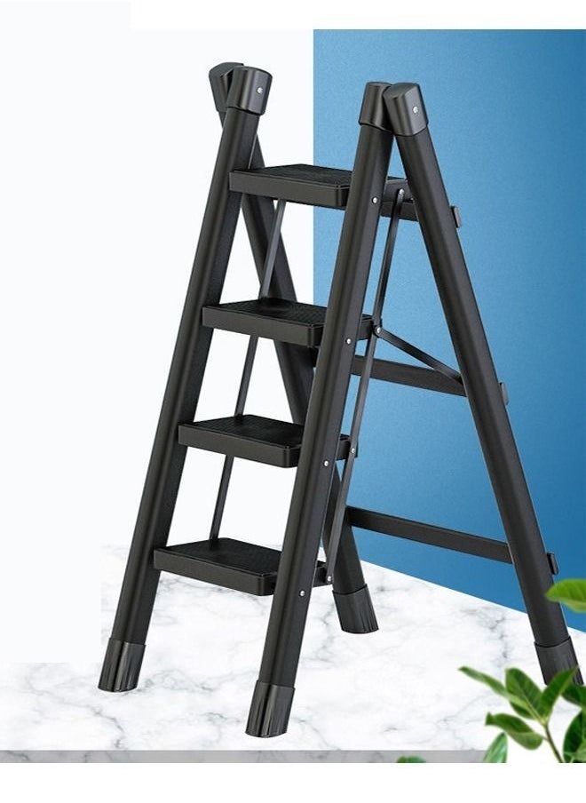 C&C Home - 4 Steps Multifunction Household Indoor Foldable Ladder and Storage Rack with Wide Anti-Slip Pedal Suitable for Kitchen Home and Living Room 39.5x62x99 cm - Image 1