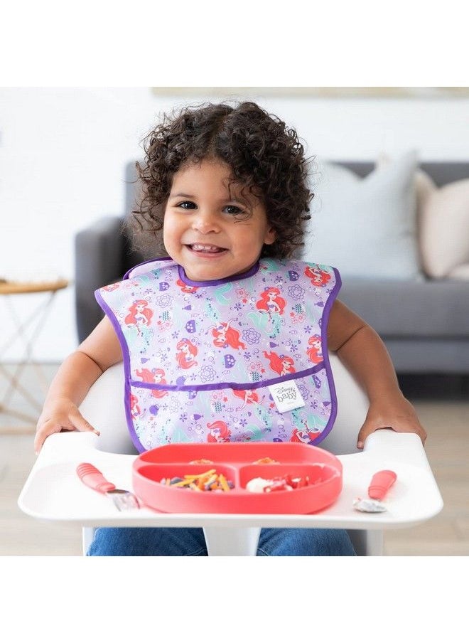 BUMKiNs Disney Cinderella Ariel Superbib Baby Bib Waterproof Washable Stain And Odor Resistant 6 24 Months (Pack Of 2)  - Image 4