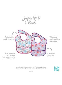 BUMKiNs Disney Cinderella Ariel Superbib Baby Bib Waterproof Washable Stain And Odor Resistant 6 24 Months (Pack Of 2)  - Image 5