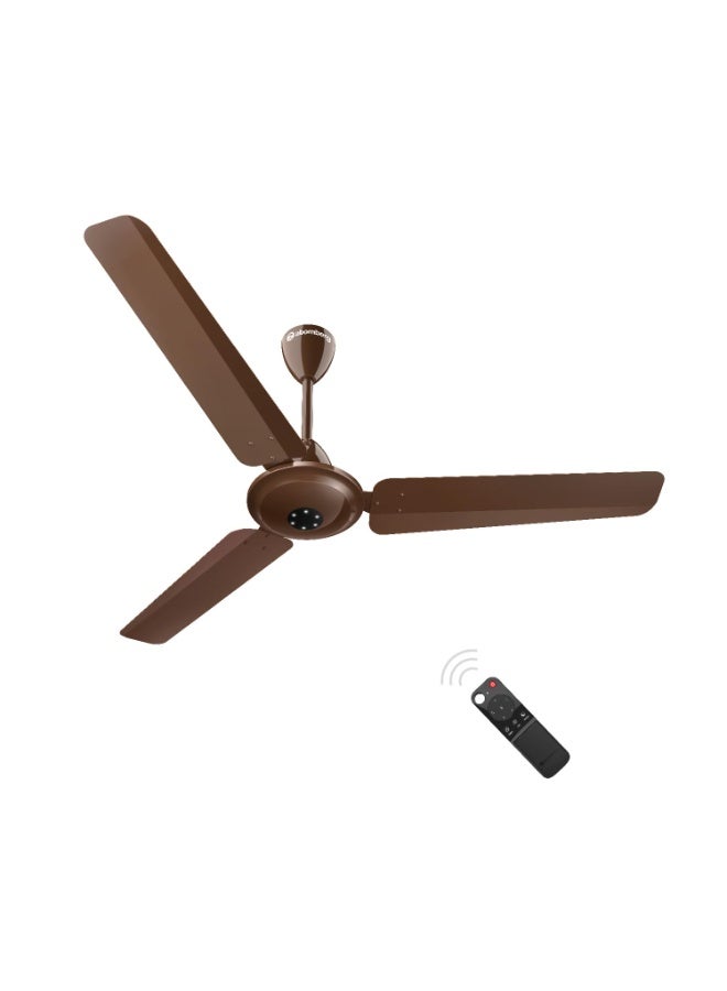atomberg Efficio Alpha 1200mm BLDC Ceiling Fan with Remote Control | BEE 5 star Rated Energy Efficient Ceiling Fan | High Air Delivery with LED Indicators | 2 Year Warranty (Gloss Brown) - Image 1