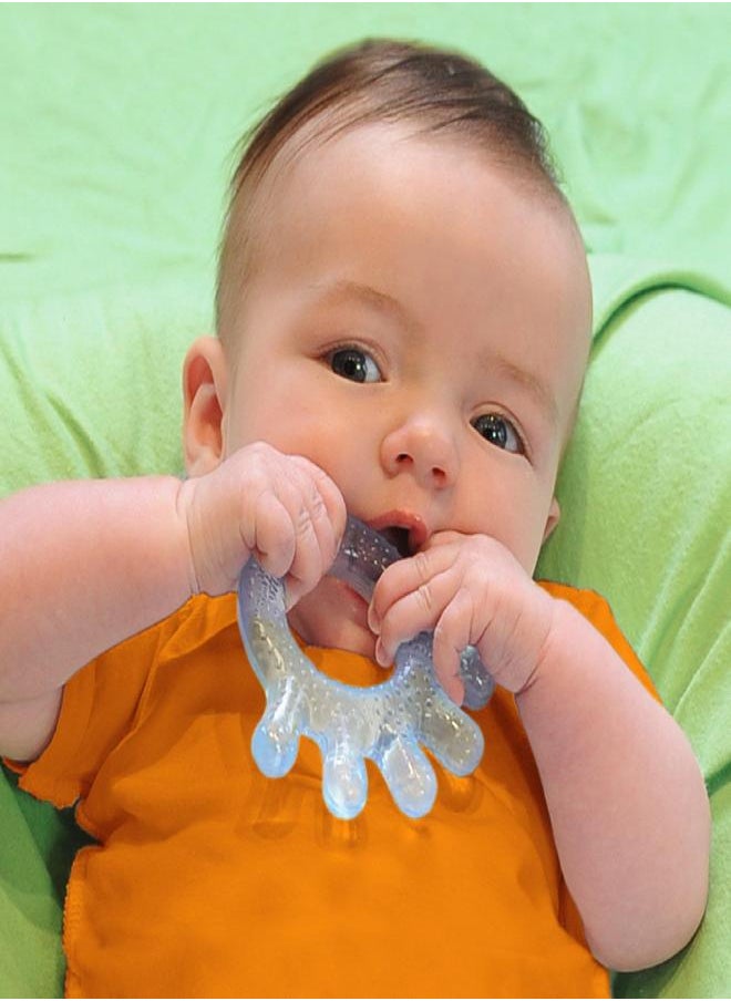 green sprouts green sprouts Cooling Teether| Soothes gums & promotes healthy oral development |Safer plastic filled with sterilized water,Chill for extra relief,Textured surface to massage gums,2 Count (Pack of 1)  - Image 3