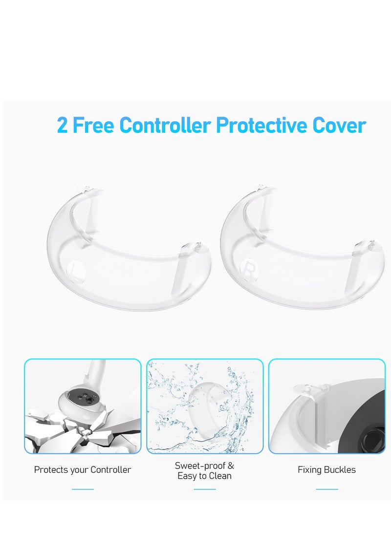 VR Golf Club Extension for Oculus Quest 2 VR Golf Club Adapter Grip Accessory with 2 Controller Caps Bonus Carbon Fiber Golf Club Attached to Enhance Immersive VR Gaming Experience - Image 5