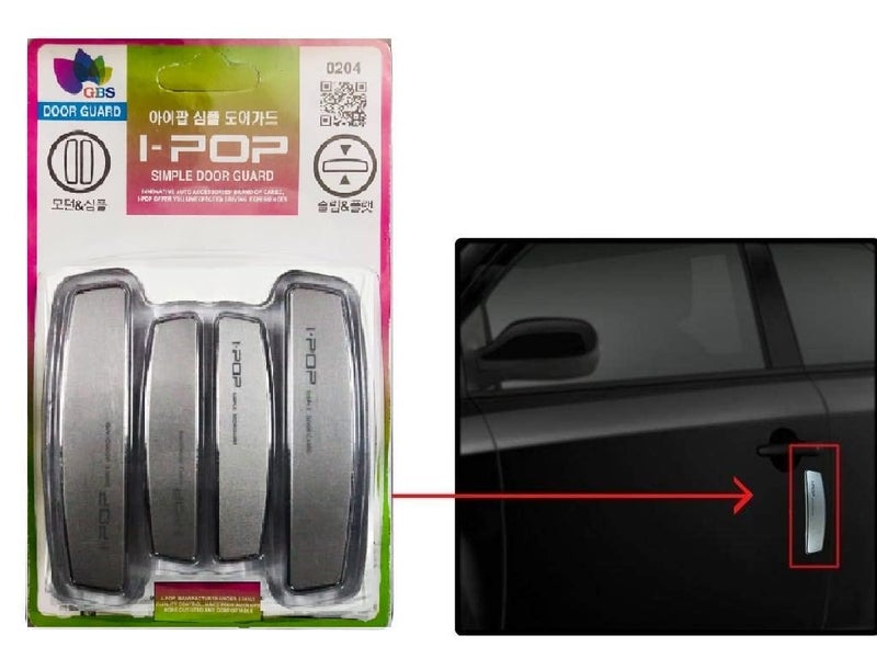 DETACHI Plastic Universal Anti Scratch I Pop Car Door Edge Guard Bumper Scratch Protector Compatible with All Cars (Silver) - Image 3