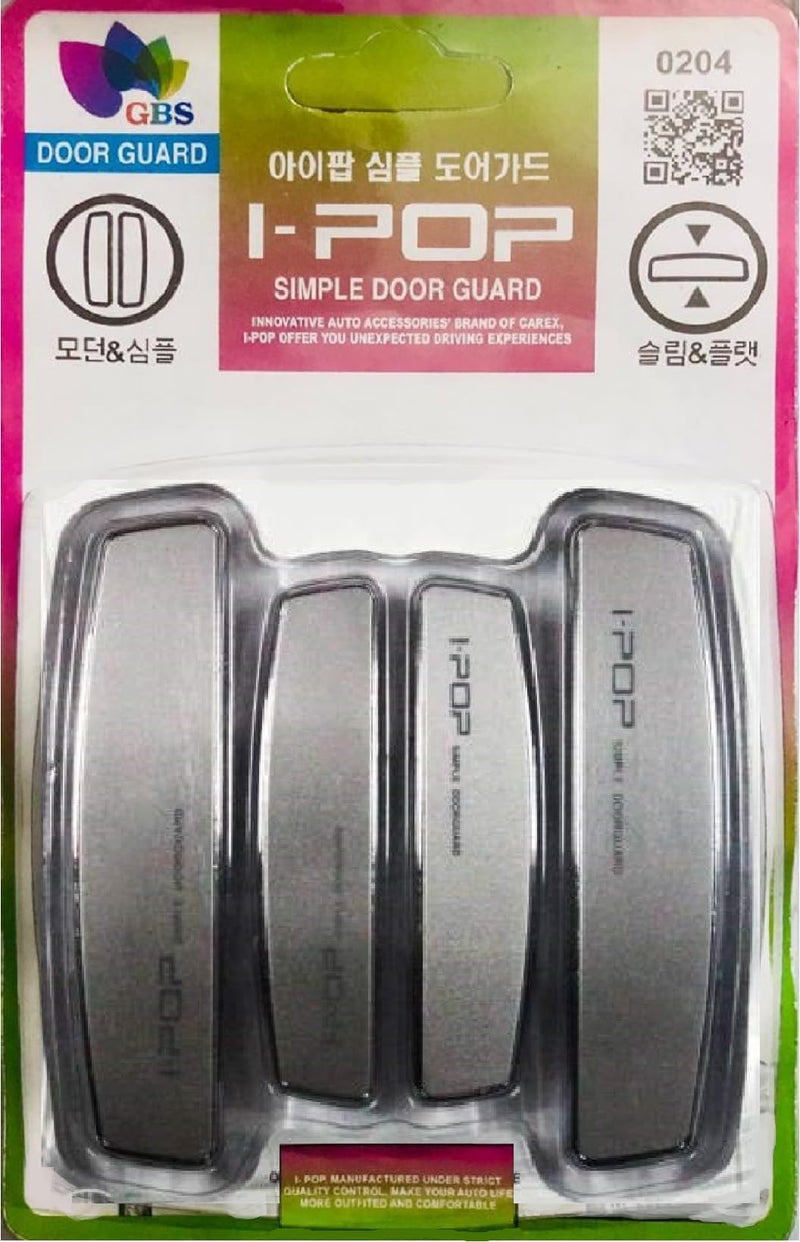 DETACHI Plastic Universal Anti Scratch I Pop Car Door Edge Guard Bumper Scratch Protector Compatible with All Cars (Silver) - Image 1