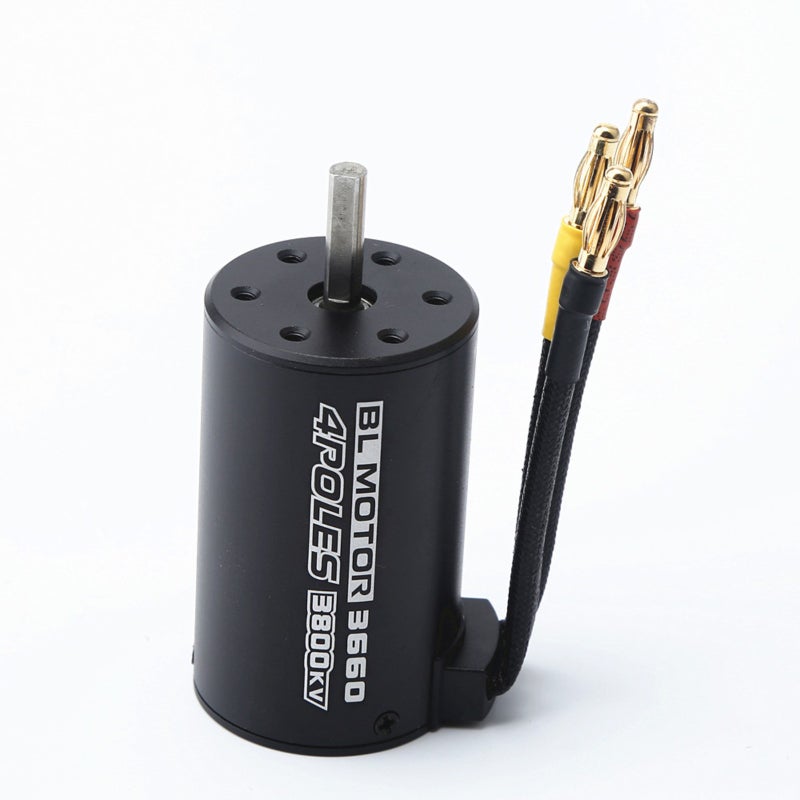 Waterproof 3660 3800KV Brushless Motor 80A Brushless ESC Programming Card With Motor Heat Sink Cooling Fan Combo Set for 1/8 Remote Control Car Truck - Image 2