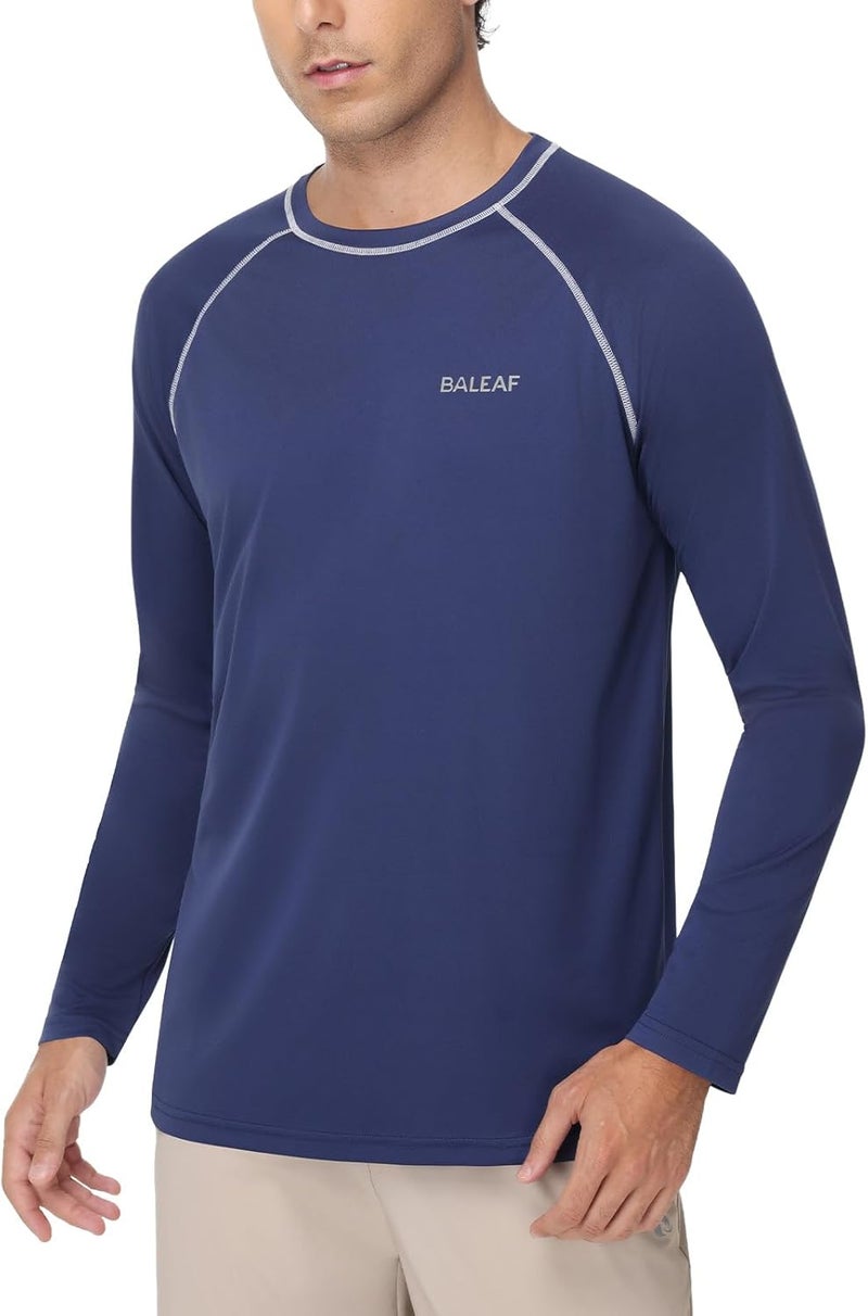 Baleaf Men's Sun Protection Shirts UV SPF UPF 50+ Long Sleeve Rash Guard Fishing Running Quick Dry Lightweight - Image 1