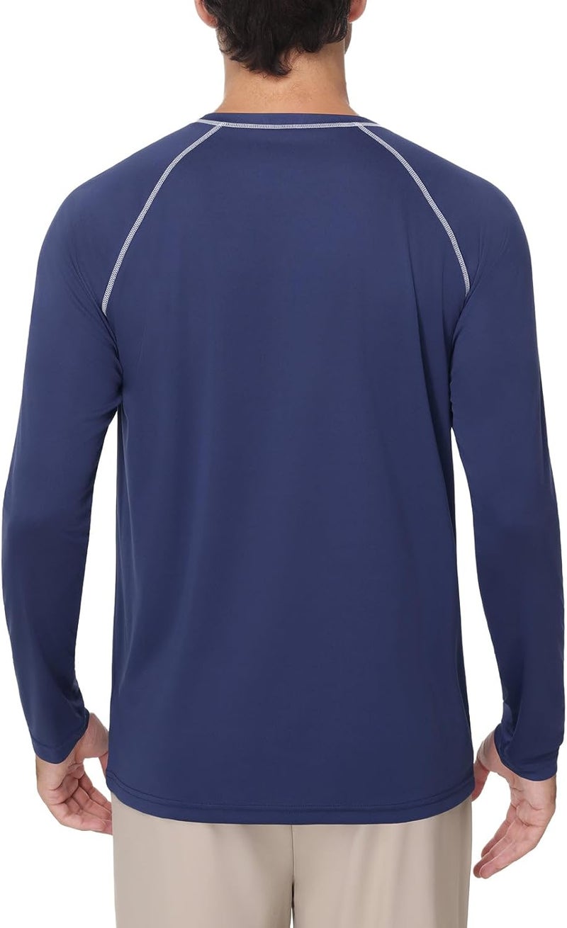 Baleaf Men's Sun Protection Shirts UV SPF UPF 50+ Long Sleeve Rash Guard Fishing Running Quick Dry Lightweight - Image 2